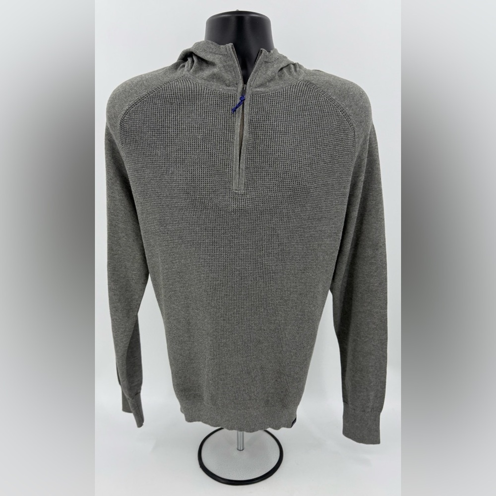 Patagonia Olive Green Quarter-Zip Knit Hoodie